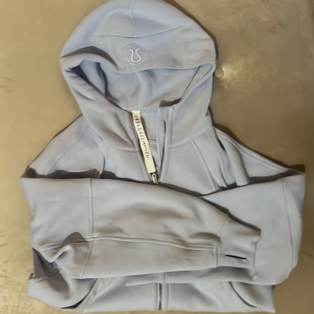 Lululemon full zip Scuba- XS/S - Blissful Blue. Perfect condition.